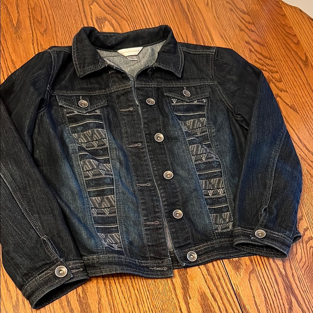 Stylish Dark Cotton Denim Jacket